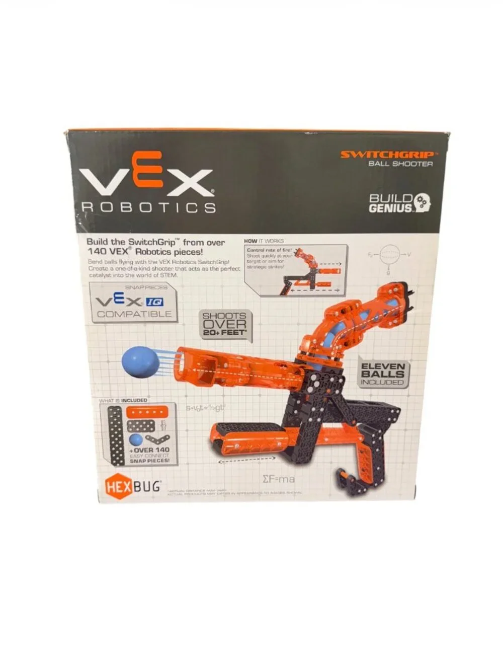 HEXBUG VEX Robotics SwitchGrip Ball Shooter STEM - NEW